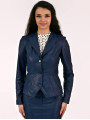 Blue eco leather jacket